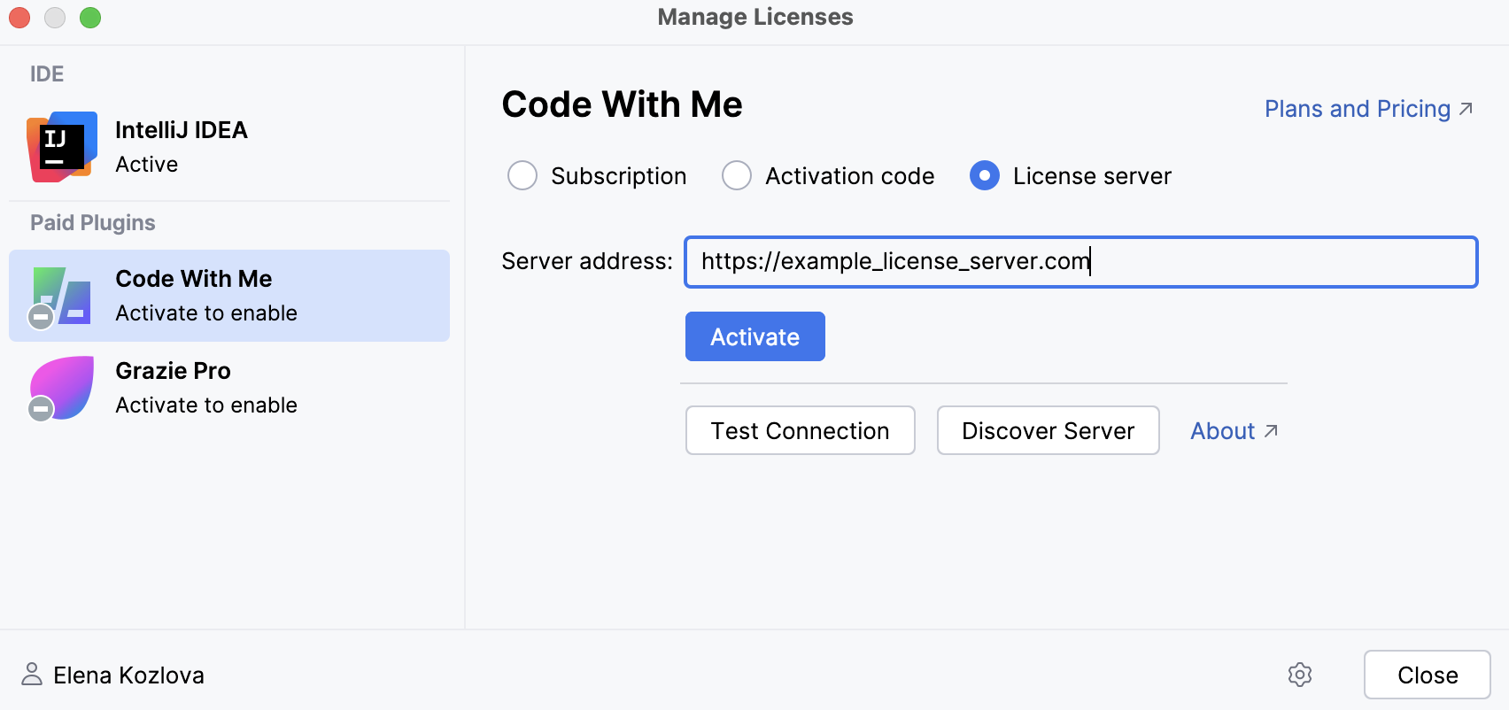 The License server